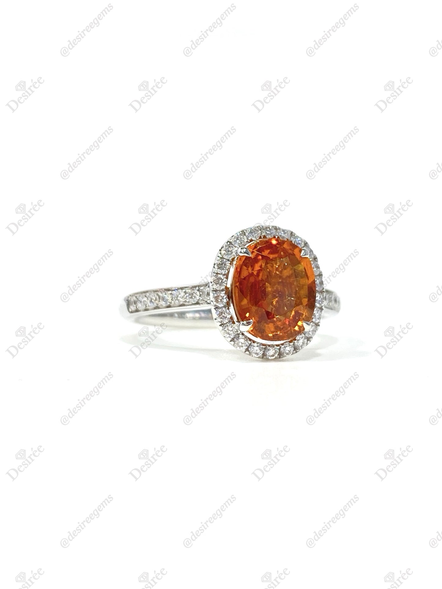 Natural Mandarin Garnet 2.08ct Ring