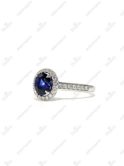 Natural Blue Sapphire 1.34ct Ring