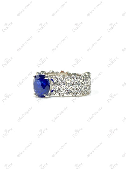 Natural Blue Sapphire 2.42ct Ring