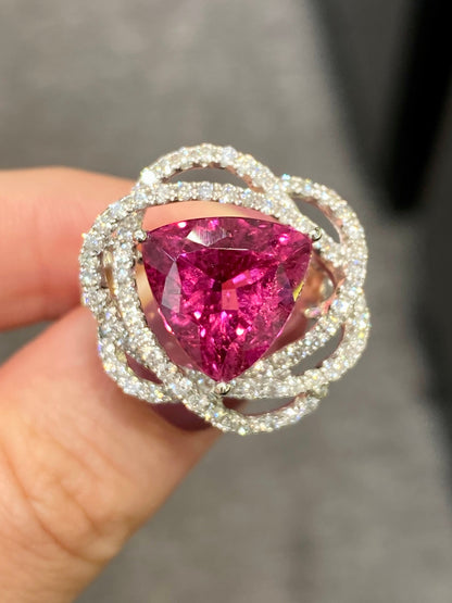 Natural Pink Tourmaline 5.62ct Ring