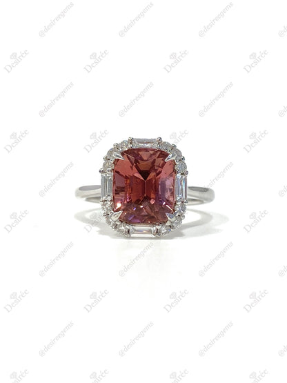 Natural Pink Tourmaline 3.53ct Ring