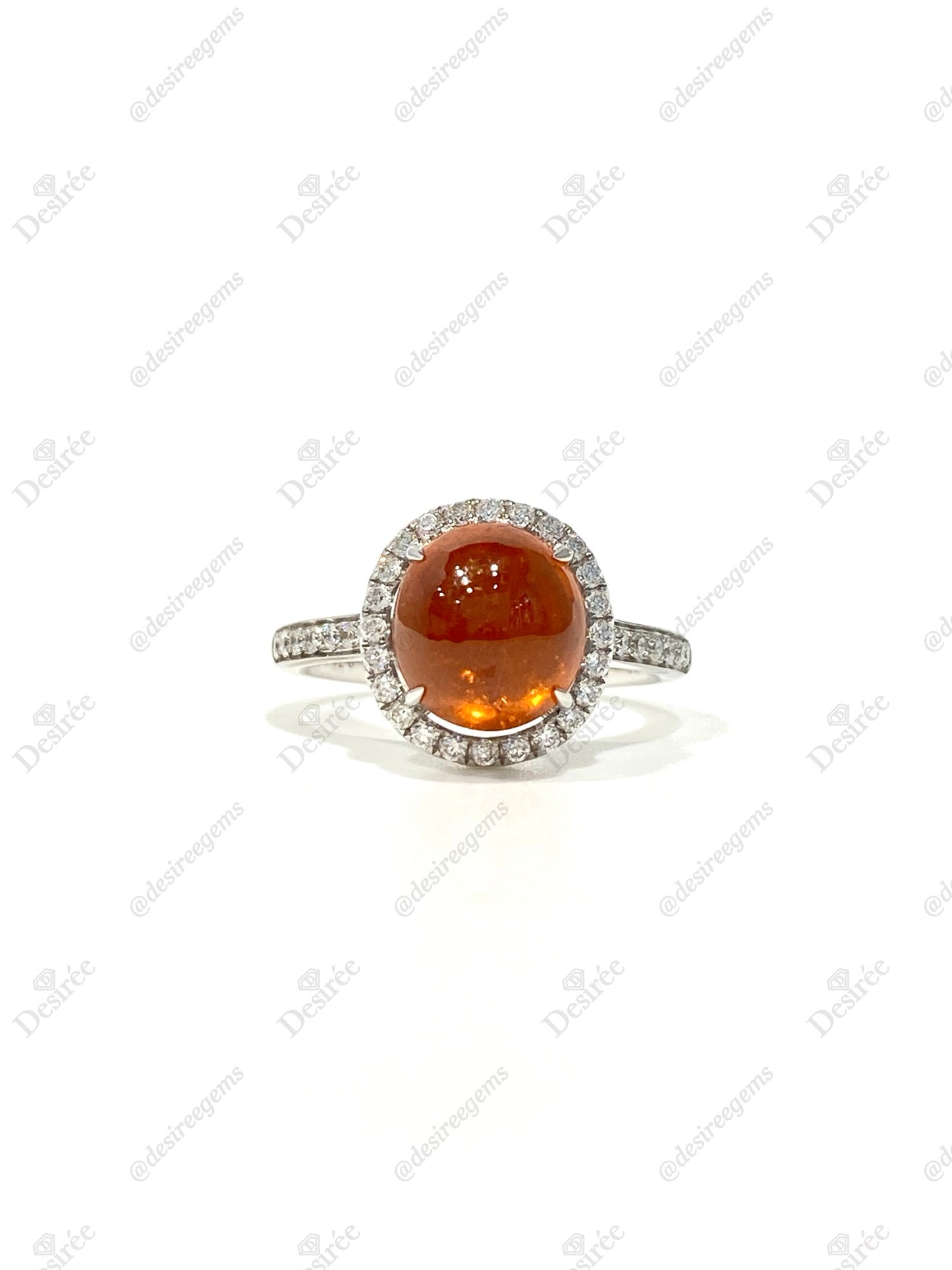 Natural Mandarin Garnet 3.71ct Ring