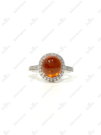 Natural Mandarin Garnet 3.71ct Ring