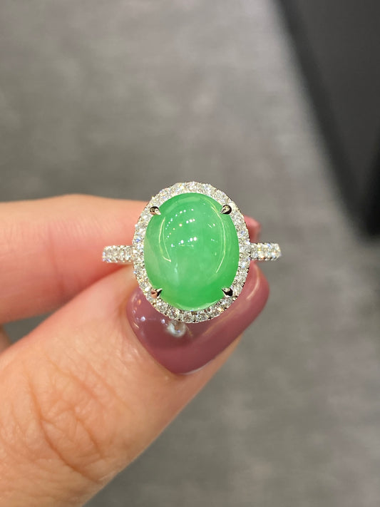 Natural Type A Jadeite Ring