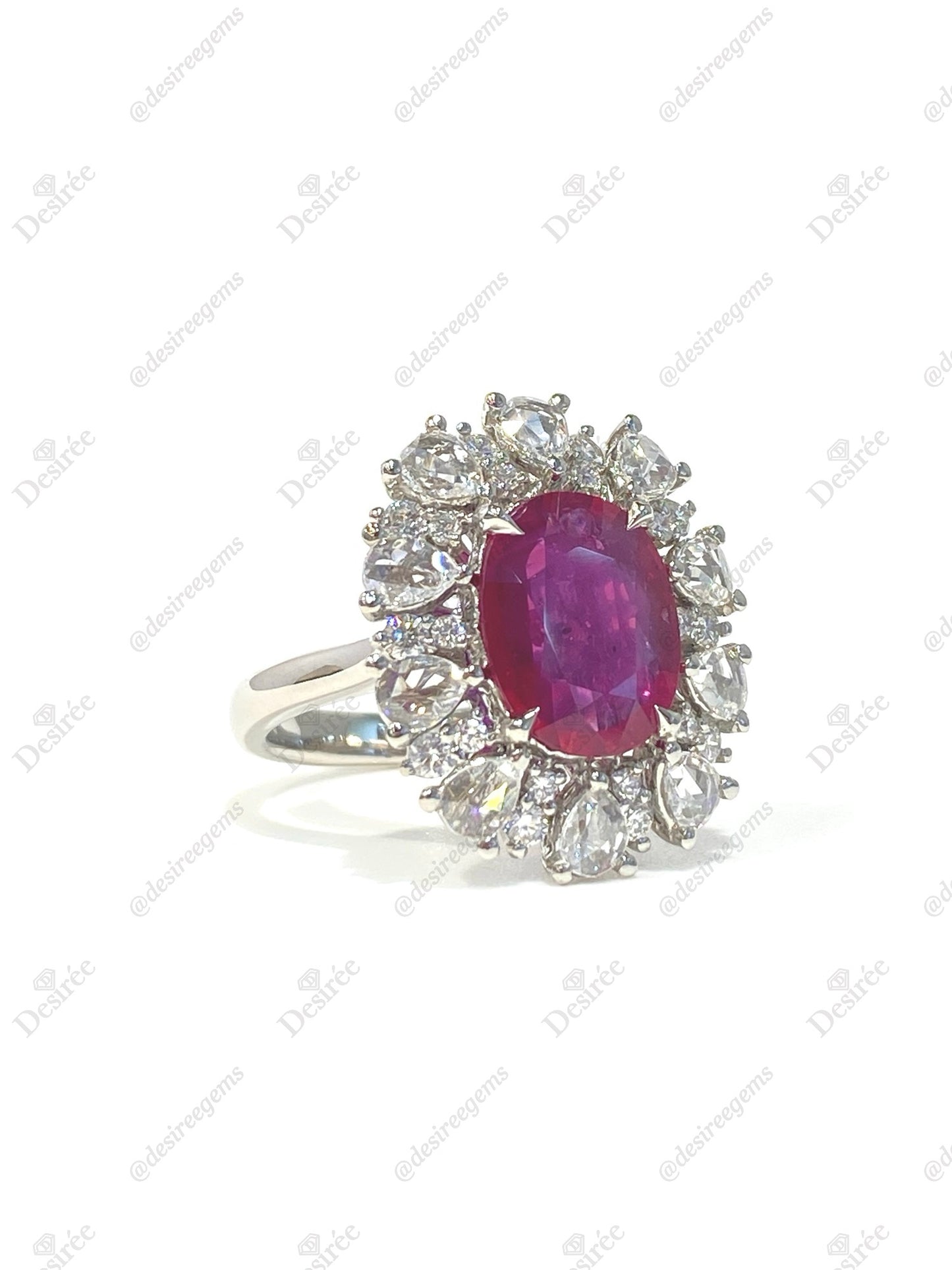 Natural Unheated Ruby 3.11ct Ring