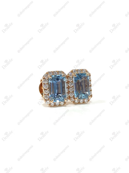 Natural Aquamarine Earrings 2.34ct