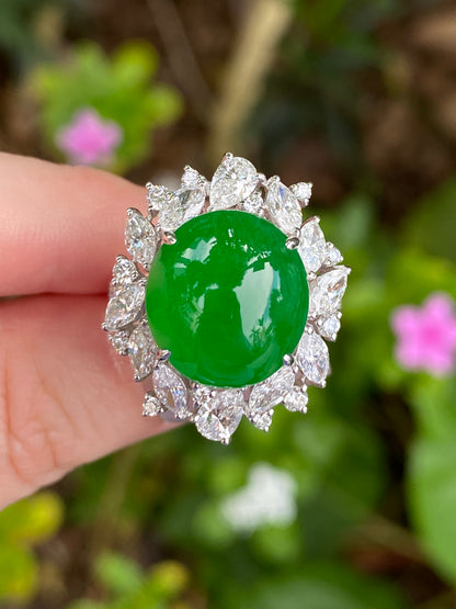 Natural Type A Jadeite Ring