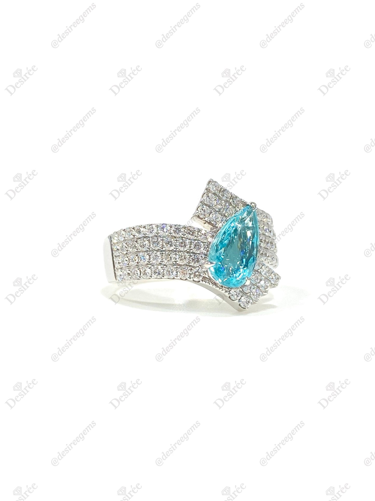 Natural Paraiba Tourmaline 1.23ct Ring