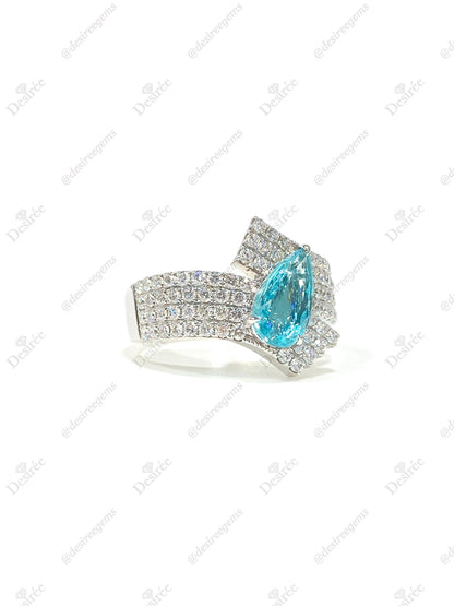 Natural Paraiba Tourmaline 1.23ct Ring