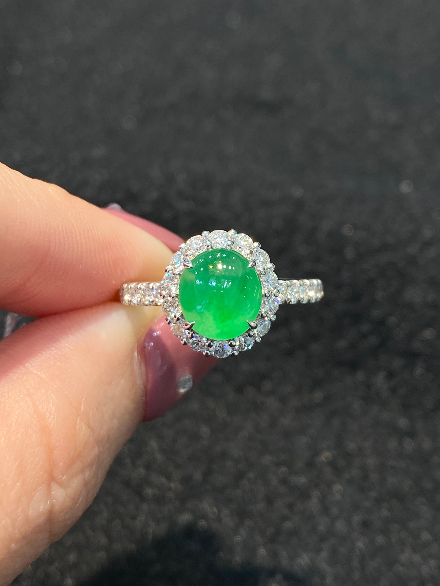 Natural Type A Jadeite Ring