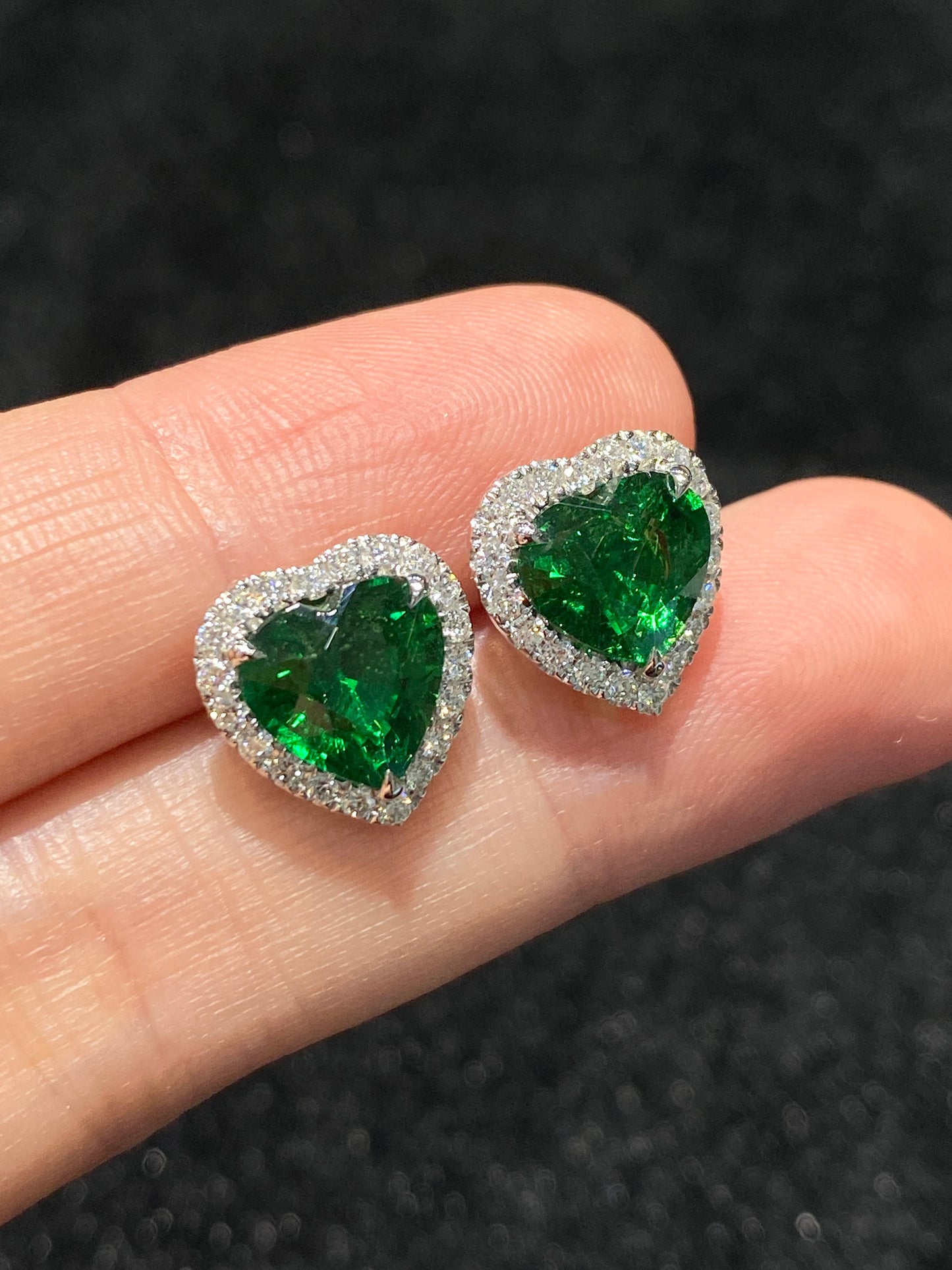 Natural Tsavorite Green Garnet 4.47ct Earrings