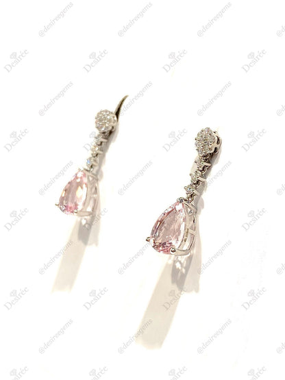 Natural Morganite 2.66ct Earrings