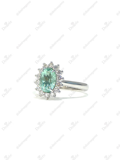 Natural Paraiba Tourmaline 1.09ct Ring
