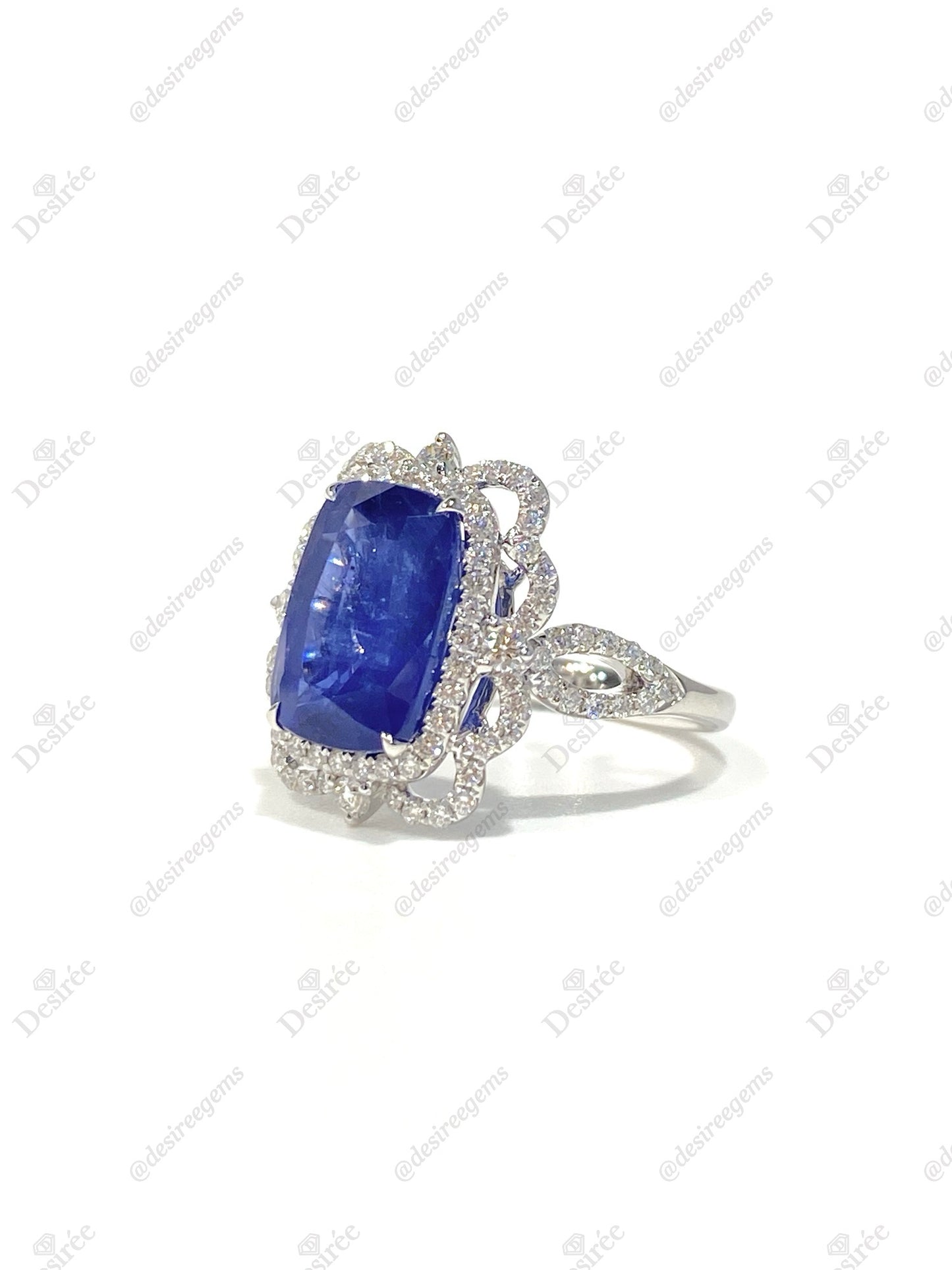 Natural Royal Blue Sapphire 5.41ct Ring