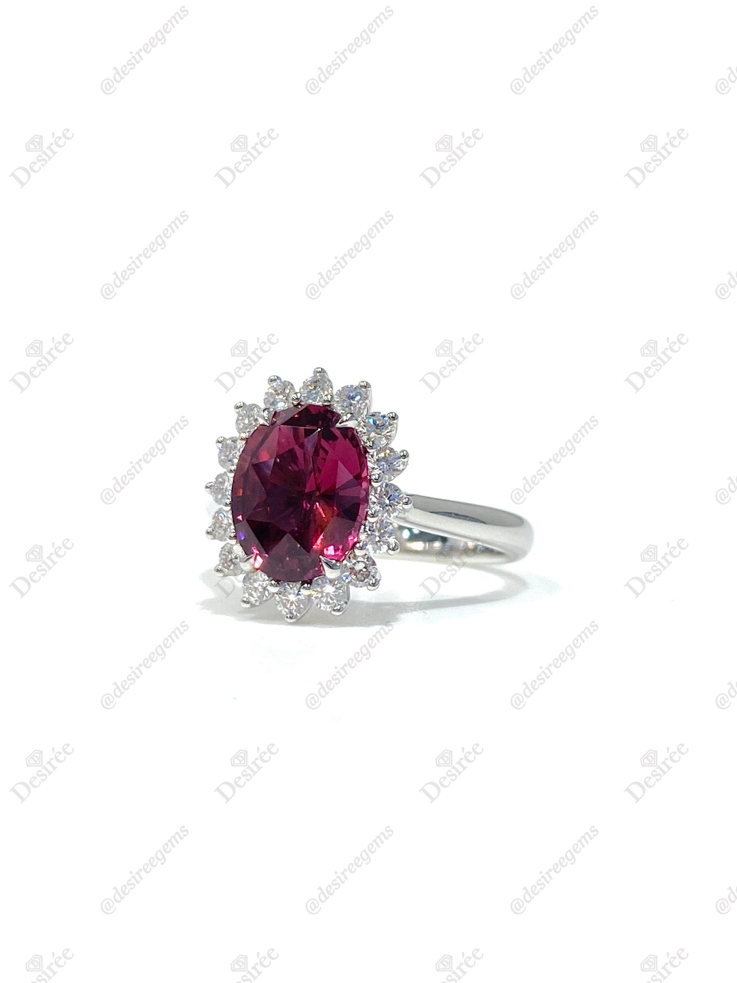 Natural Purple Spinel 2.24ct Ring