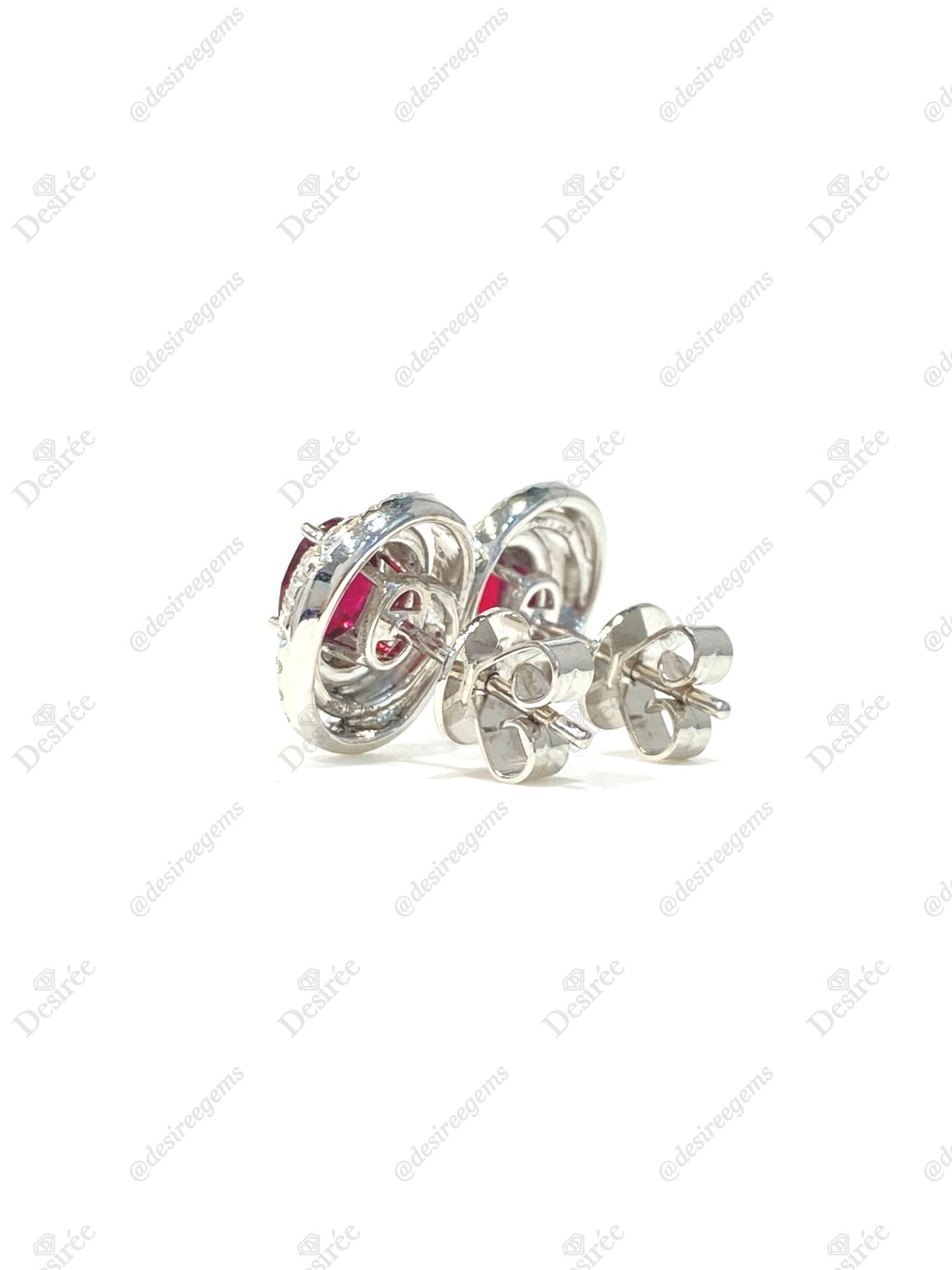 Natural Unheated Ruby 1.46ct Earrings