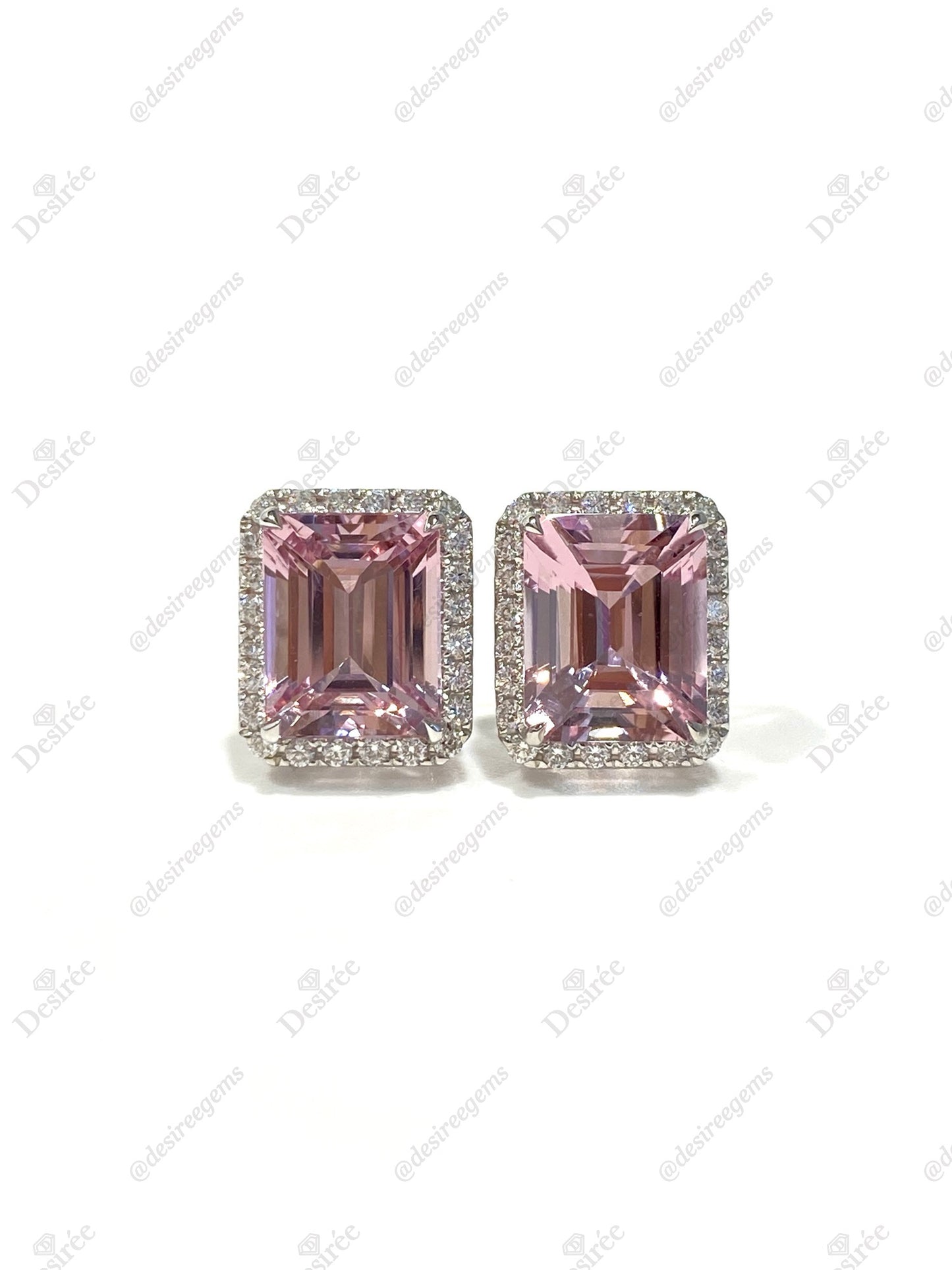 Natural Morganite 6.55ct Earrings