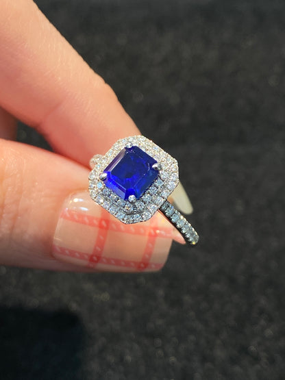 Natural Blue Sapphire 1.35ct Ring
