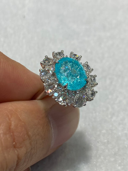 Natural Paraiba Tourmaline 4.36ct Ring