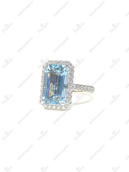 Natural Aquamarine 4.18ct Ring
