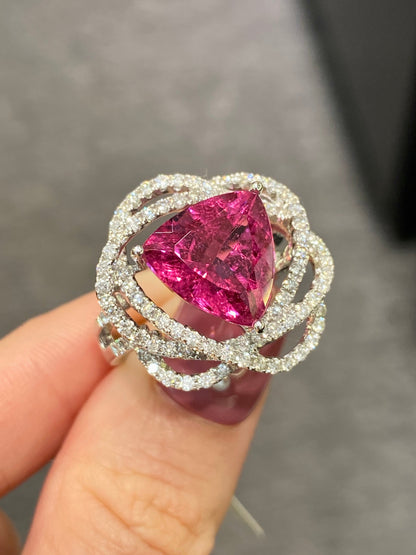 Natural Pink Tourmaline 5.62ct Ring