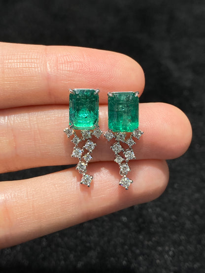 Natural Emerald 4.84ct Earrings