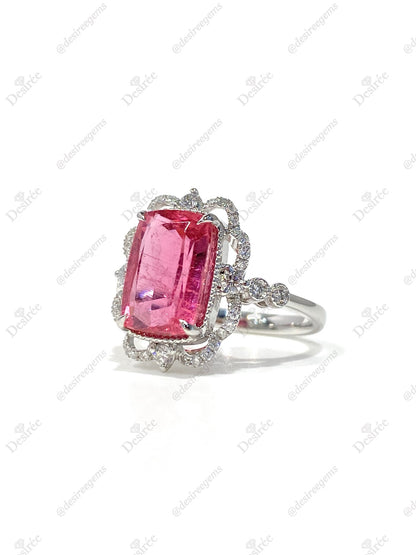 Natural Pink Tourmaline 3.77ct Ring