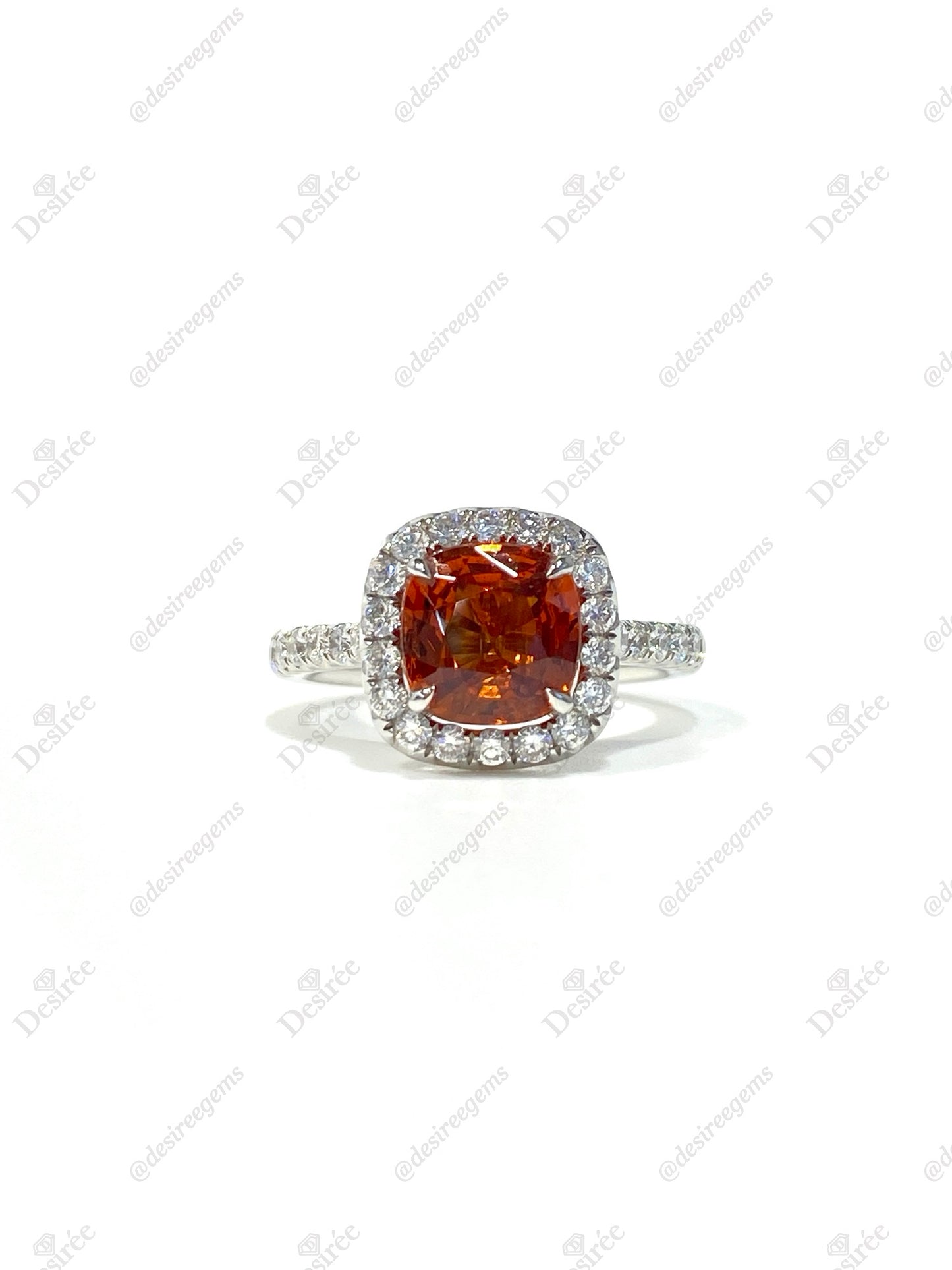 Natural Mandarin Garnet 2.19ct Ring