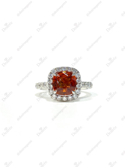 Natural Mandarin Garnet 2.19ct Ring