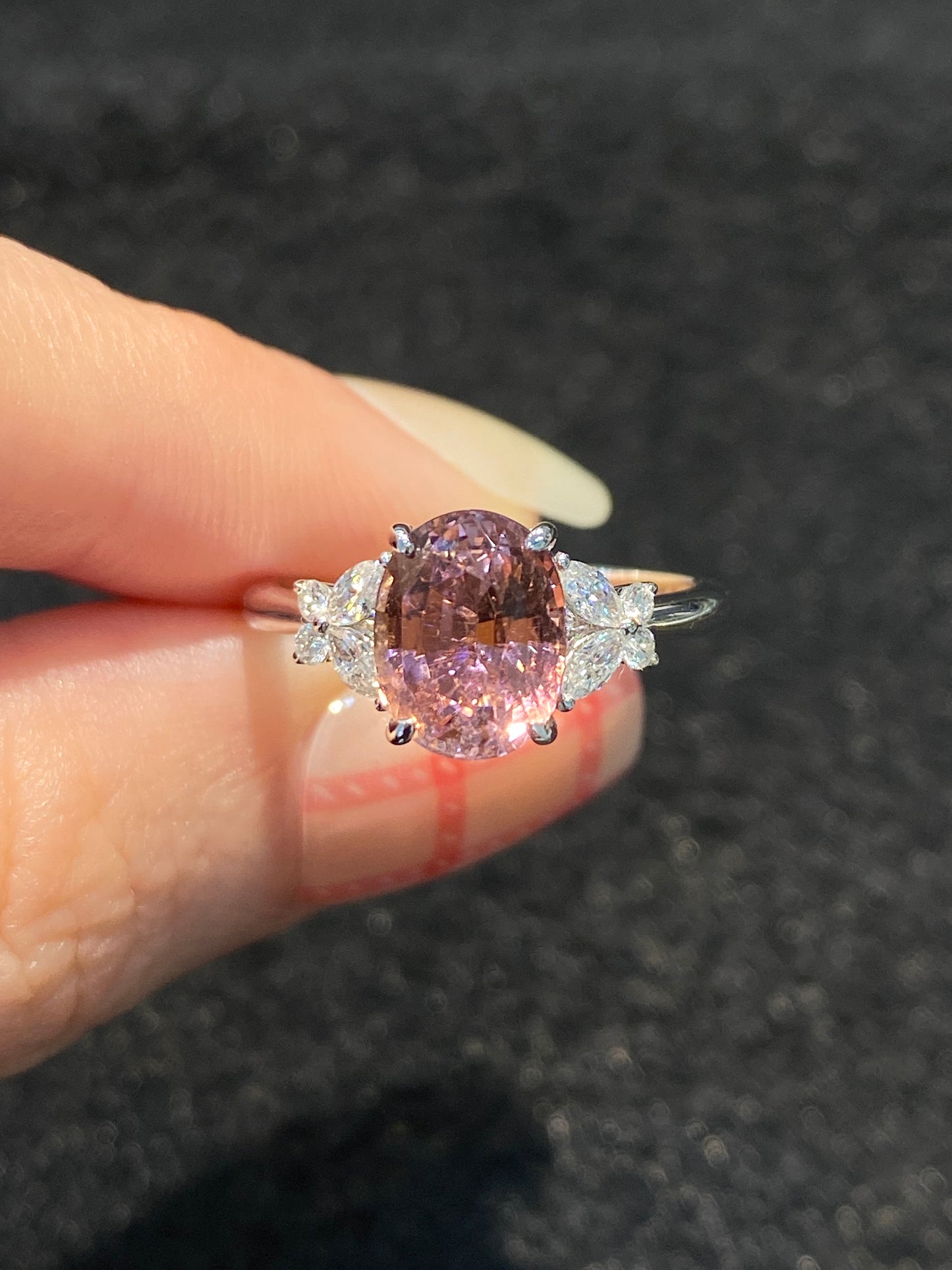 Natural Pink Tourmaline 2.18ct Ring