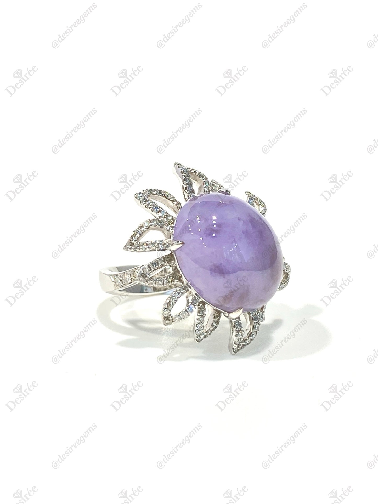 Natural Type A Lavender Jadeite Ring