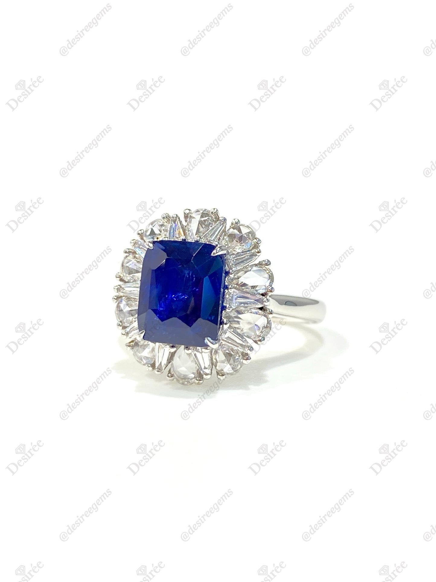 Natural Royal Blue Sapphire 3.48ct Ring
