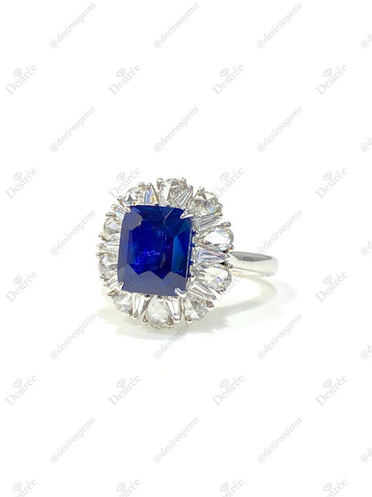 Natural Royal Blue Sapphire 3.48ct Ring