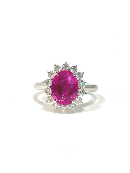 Natural Unheated Ruby 2.27ct Ring