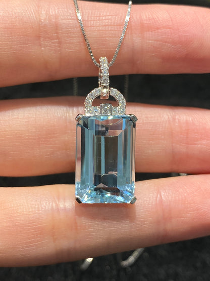 Natural Aquamarine 13.00ct Pendant