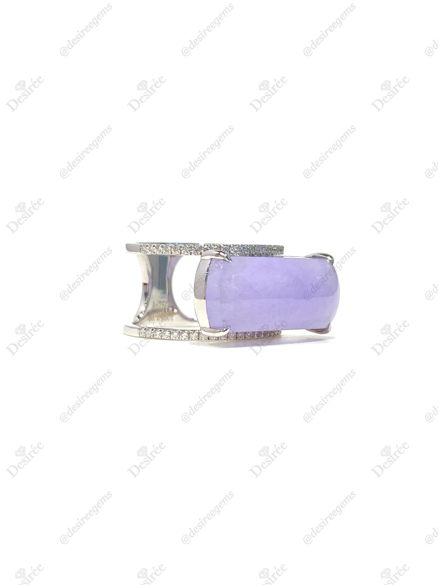 Natural Type A Lavender Jadeite Ring