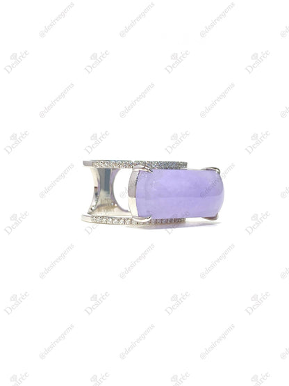 Natural Type A Lavender Jadeite Ring