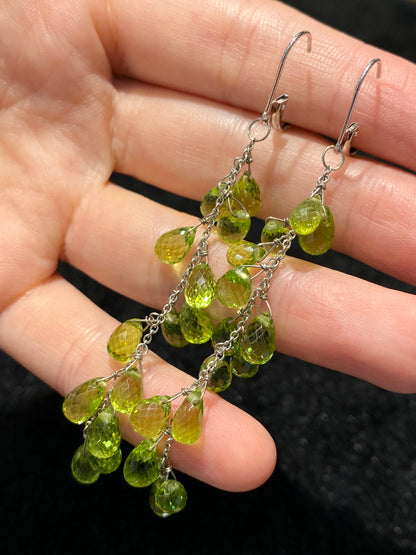 Natural Peridot 33.05ct Earrings