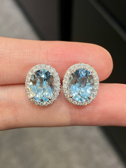 Natural Aquamarine Earrings 4.62ct