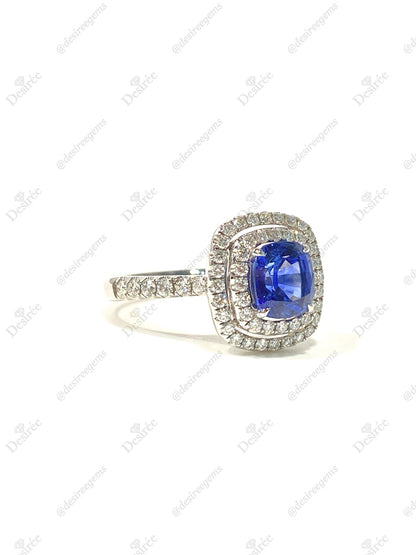 Natural Blue Sapphire 1.47ct Ring