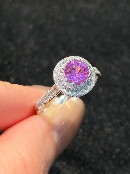 Natural Pink Sapphire 1.05ct Ring