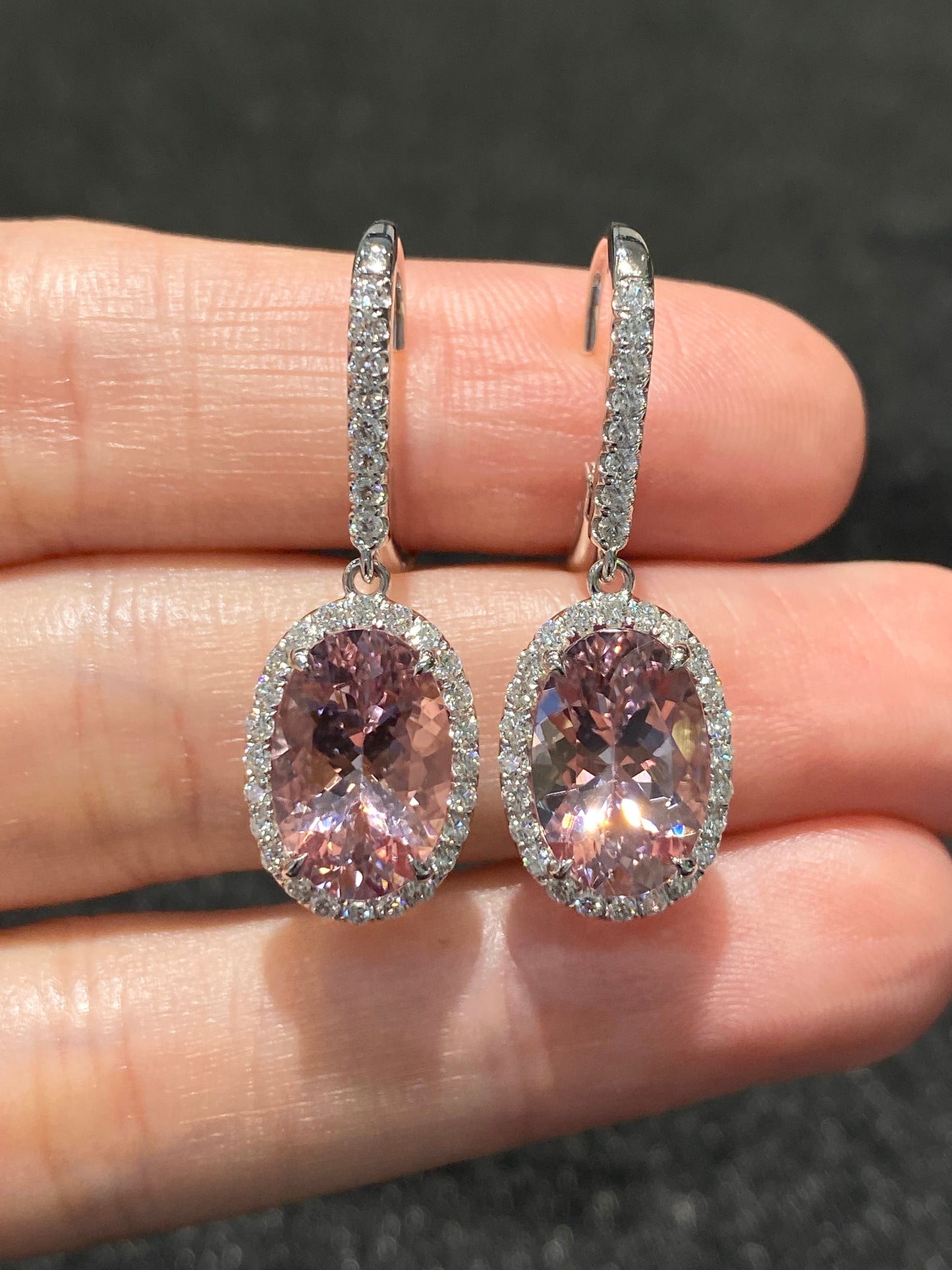 Natural Morganite 6.16ct Earrings