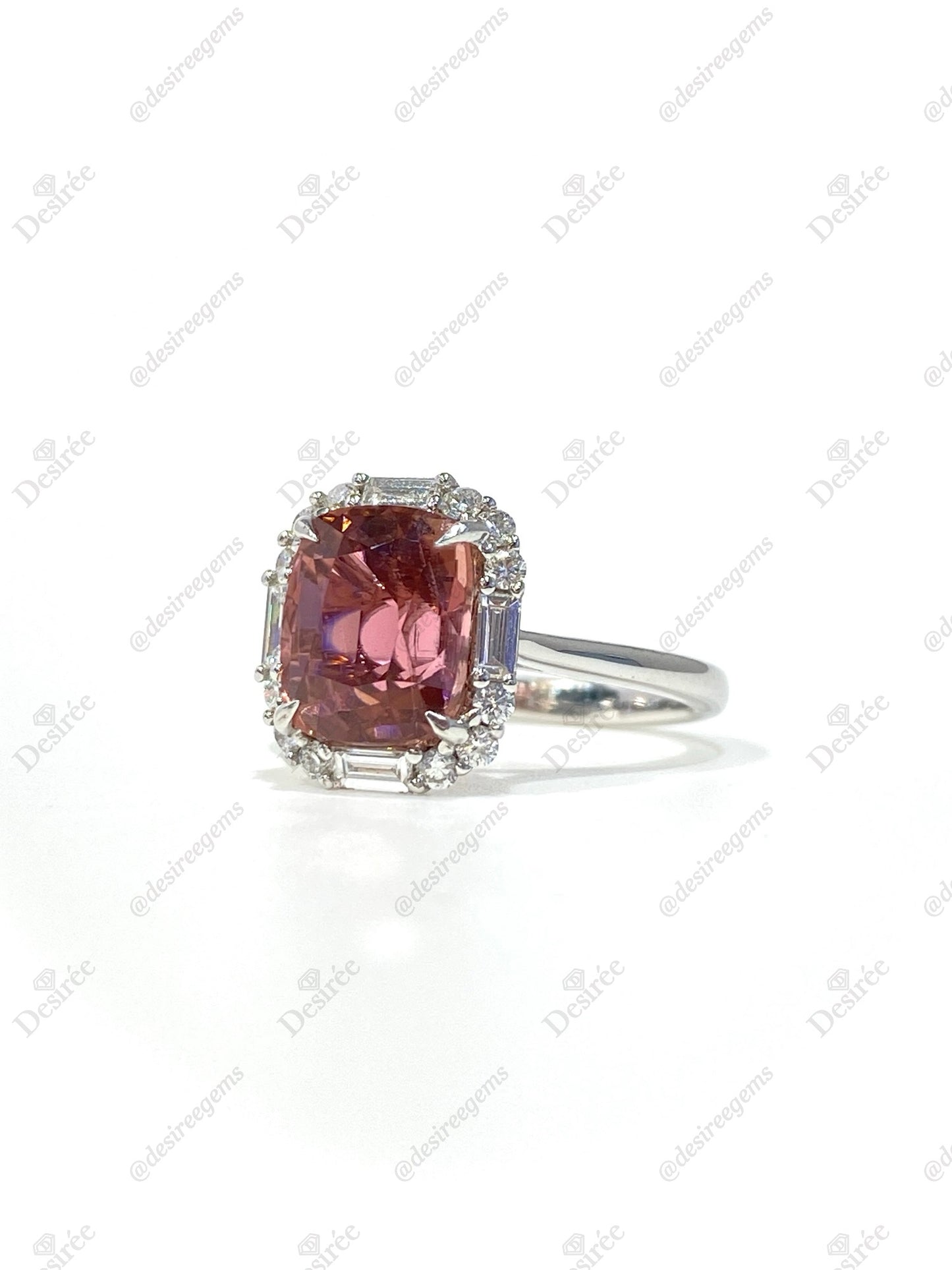 Natural Pink Tourmaline 3.53ct Ring