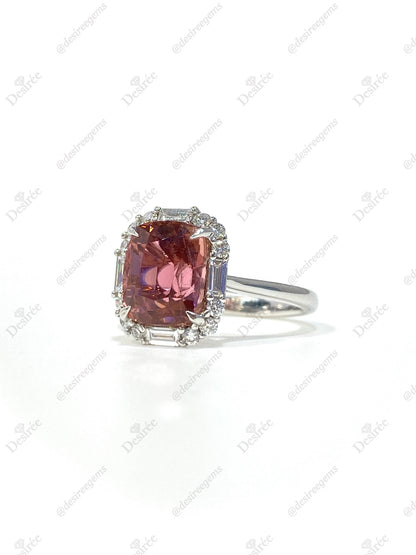 Natural Pink Tourmaline 3.53ct Ring