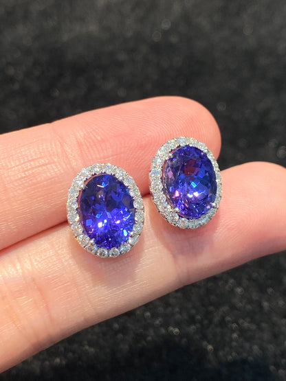 Natural Tanzanites 4.94ct Earrings