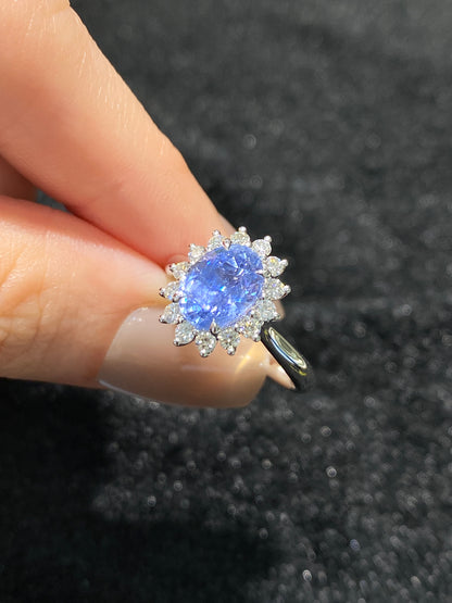 Natural Unheated Blue Sapphire 2.31ct Ring