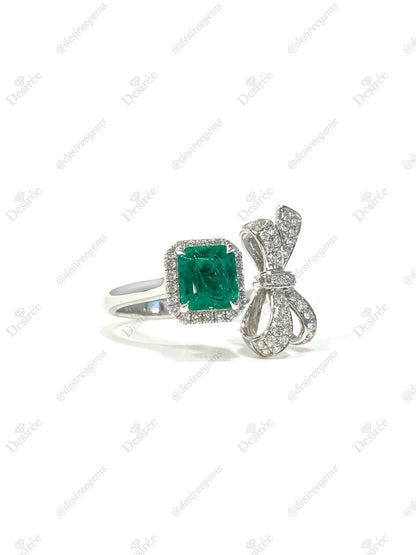 Natural Emerald 1.17ct Ring