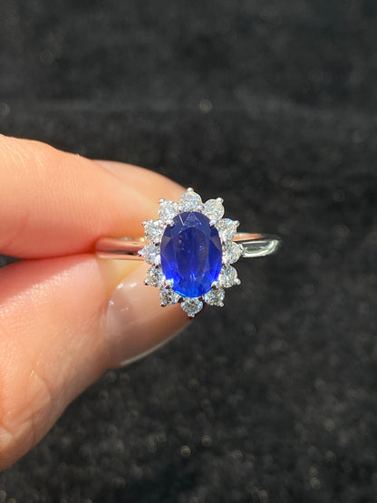 Natural Blue Sapphire Ring 1.29ct