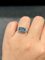 Natural Aquamarine Ring 1.96ct Set With Natural Diamonds In 18K White Gold Gemstone Fine Jewellery Singapore