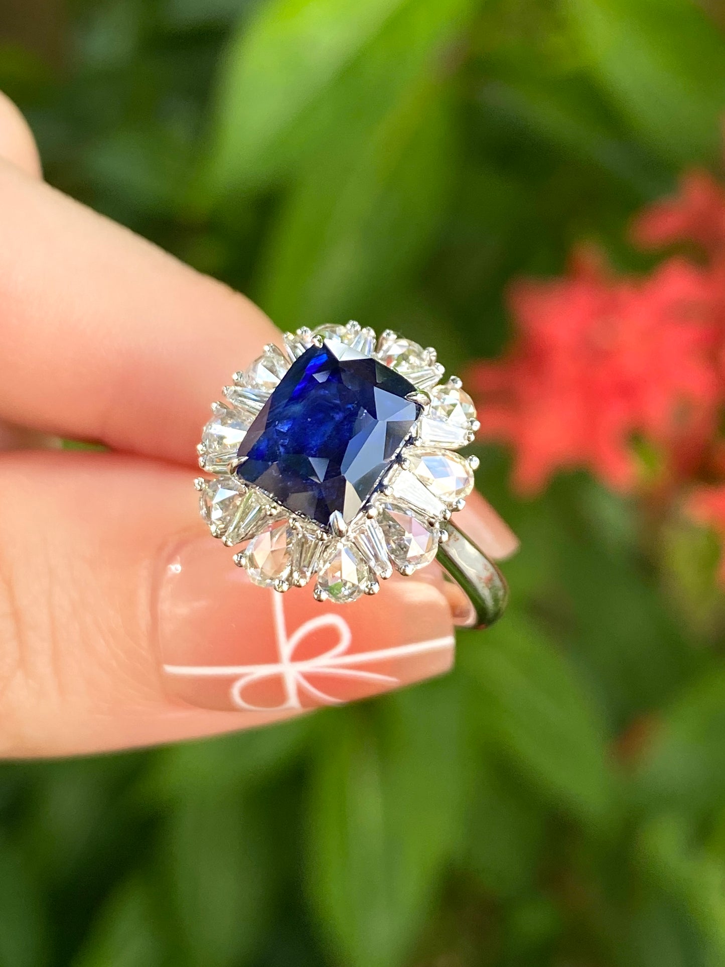 Natural Royal Blue Sapphire 3.48ct Ring